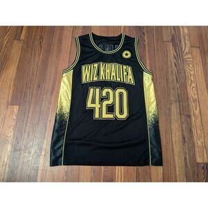 Wiz Khalifa Black Mens XL Y2K Basketball Jersey